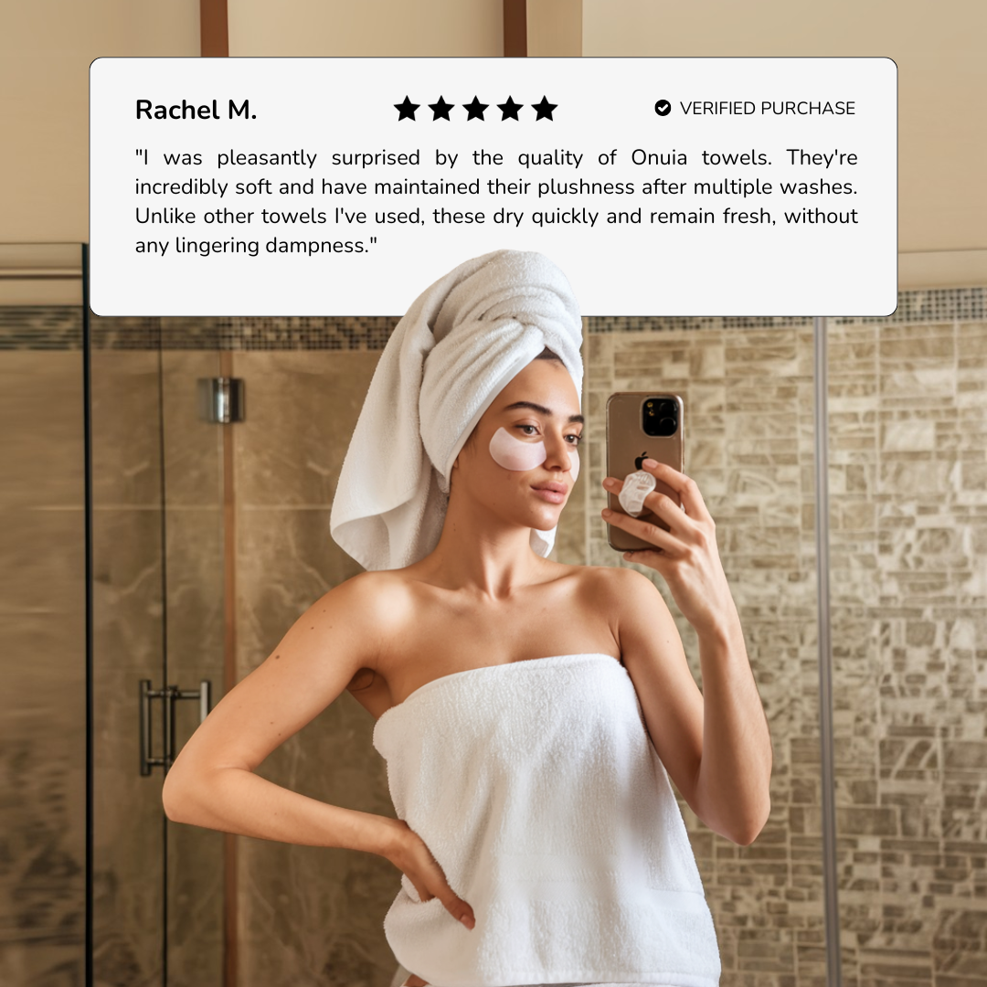 Heavyweight cotton bath towels | 2pcs (55x28in)