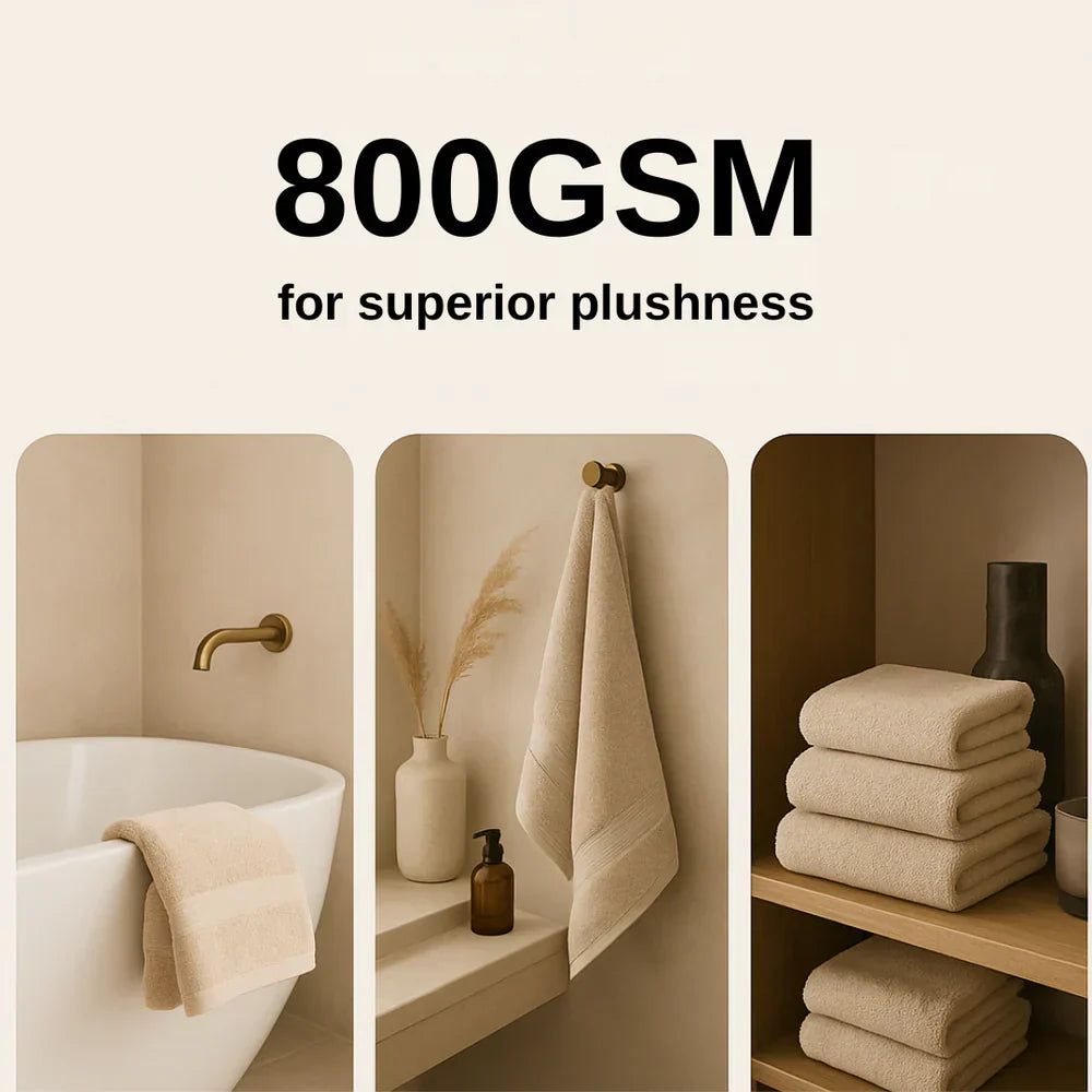 Heavyweight cotton bath towels | 2pcs (55x28in)